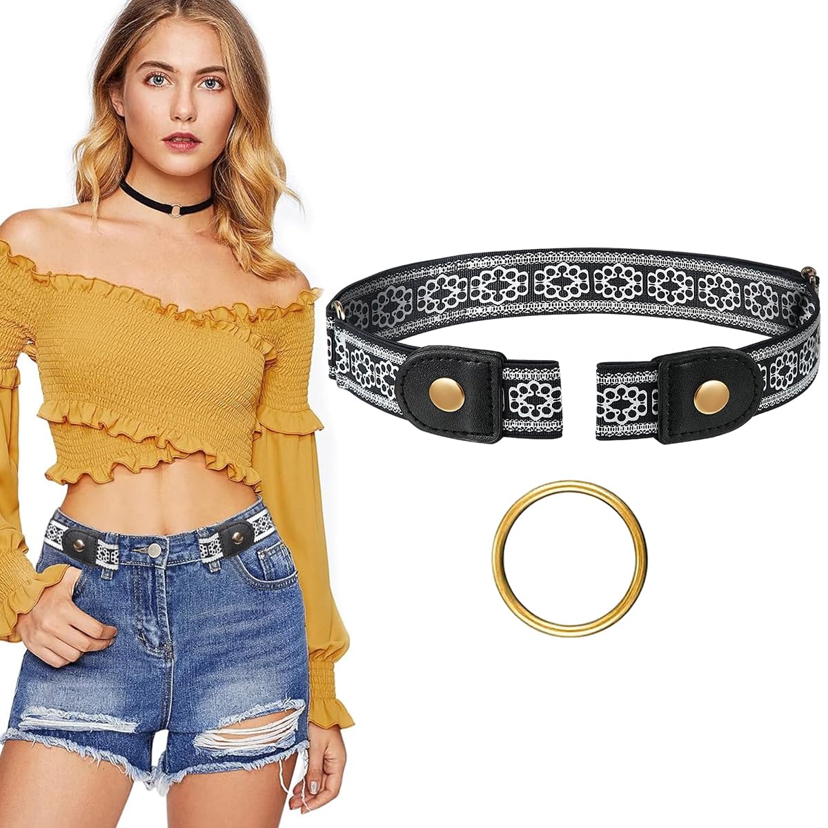 PALAY Chic Buckle Free Belt Women Belt Invisible Stretchy Belt Buckle Free Belt Adjustable Jeans Belt Women Waist Belt for Jeans, Pants, Trousers, 17.7-30.7 inches PALAY Chic Buckle Free Belt Women Belt Invisible Stretchy Belt Buckle Free Belt Adjustable Jeans Belt Women Waist Belt for Jeans, Pants, Trousers, 17.7-30.7 inches
